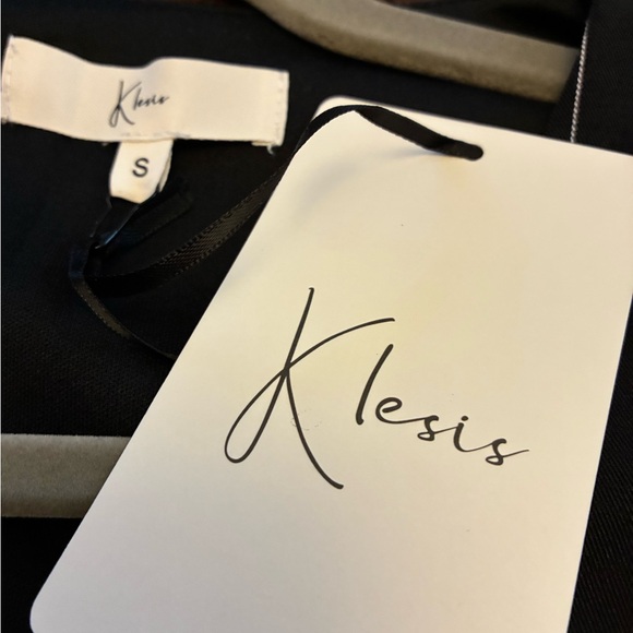 NWT Klesis Black Pinstripe Dress Size Small - Picture 5 of 8